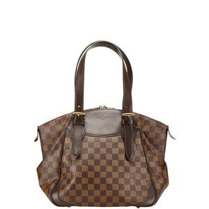 LOUIS VUITTON Authentic Brown Damier Leather Bag